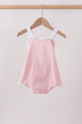 Pink ribbon ruffle bow bubble